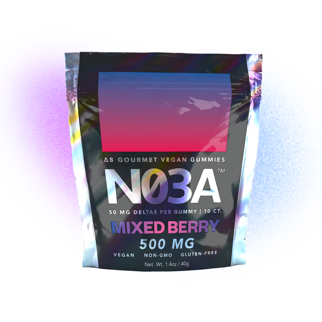 NO3A Δ8 Gourmet Vegan Gummies - 10ct - 50 mg/gummy - 500 mg total