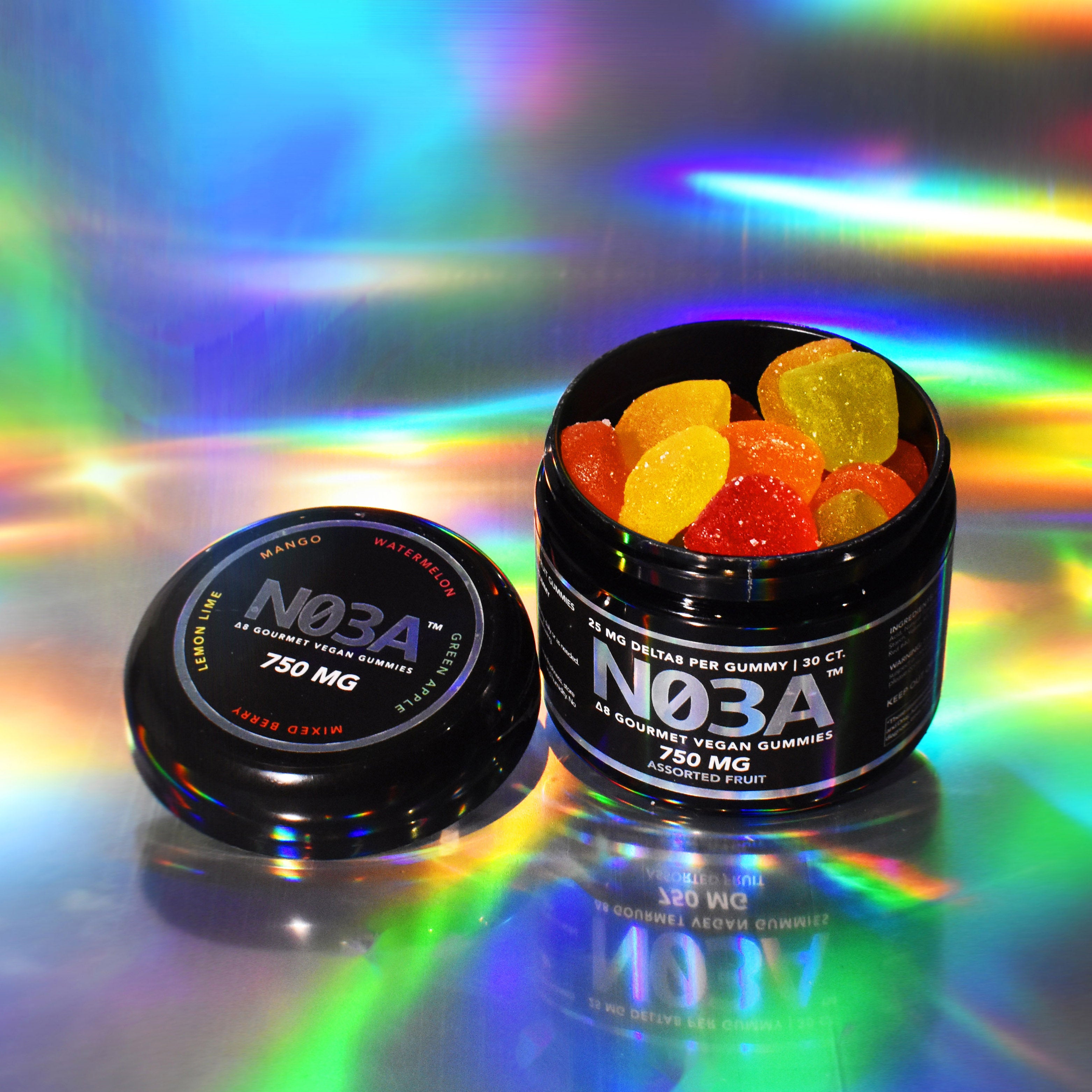 NO3A Δ8 Gourmet Vegan Gummies - 30ct - 25 mg/gummy - 750 mg total