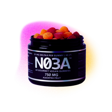 Load image into Gallery viewer, NO3A Δ8 Gourmet Vegan Gummies - 30ct - 25 mg/gummy - 750 mg total
