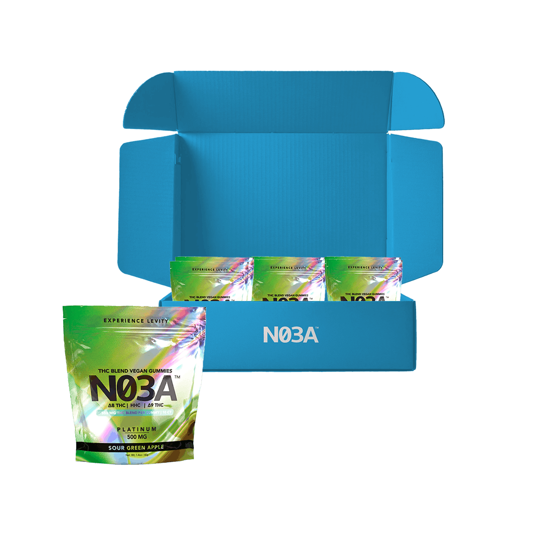NO3A Platinum THC Blend Gummies – 12-Pack Box