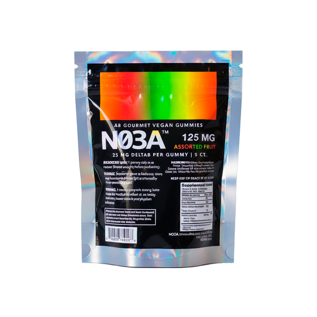 NO3A Δ8 Gourmet Vegan Gummies - 5ct - 25 mg/gummy - 125 mg total