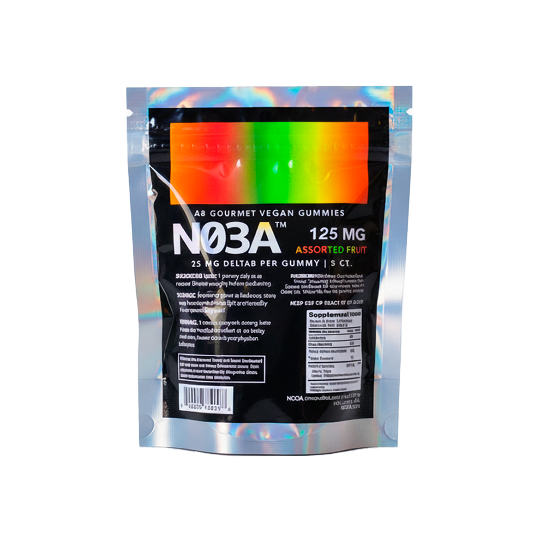 NO3A Δ8 Gourmet Vegan Gummies - 5ct - 25 mg/gummy - 125 mg total