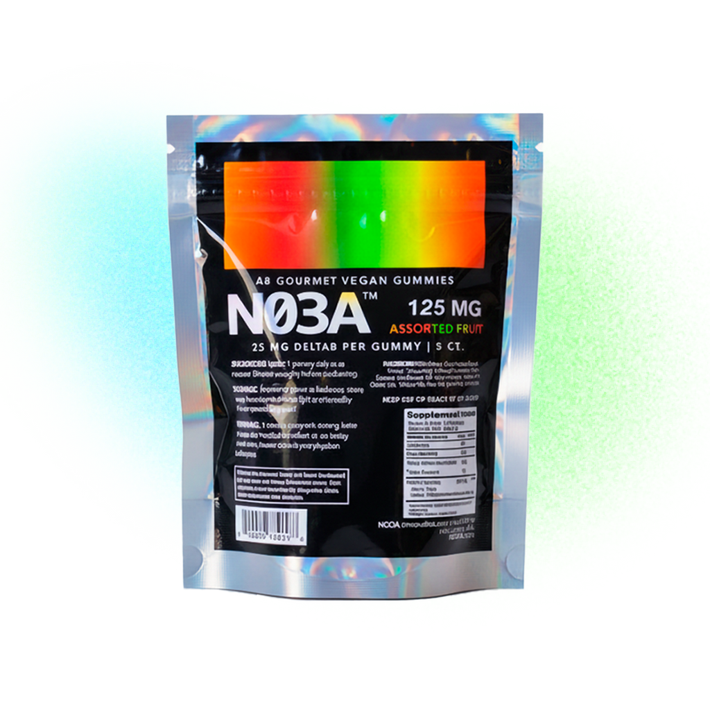 NO3A Δ8 Gourmet Vegan Gummies - 5ct - 25 mg/gummy - 125 mg total