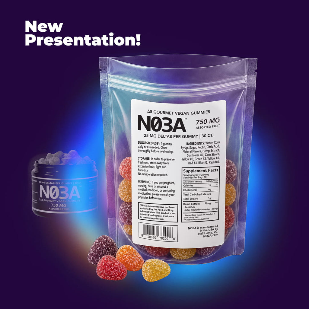 NO3A Δ8 Gourmet Vegan Gummies - 30ct - 25 mg/gummy - 750 mg total