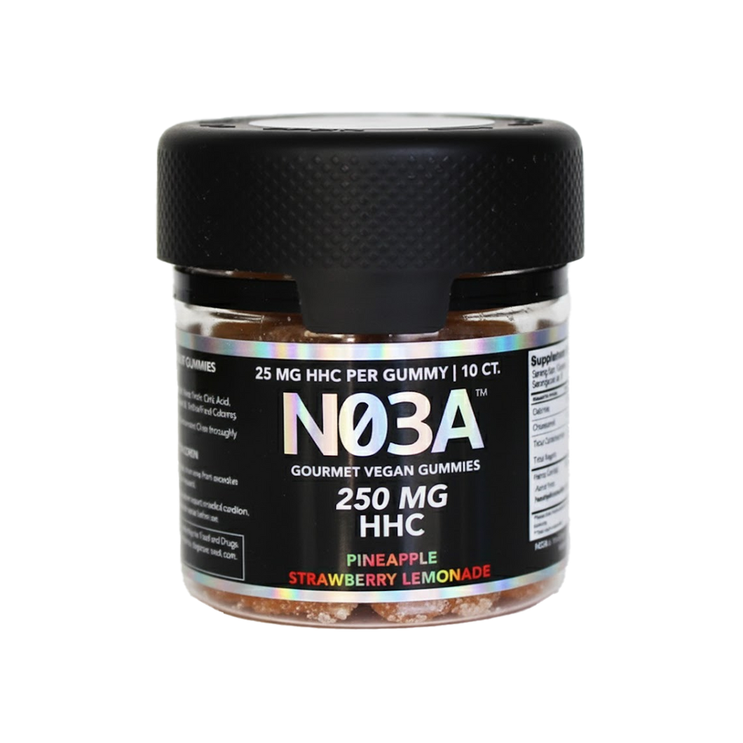 NO3A HHC Gourmet Vegan Gummies - 10ct - 25 mg/gummy - 250 mg total